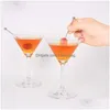 Herramientas de barra Goldbaking Selecciones de cócteles de acero inoxidable Tooticks de frutas Martini Glass Postre Tenedores Sticks Mezclador Agitador RRB16221 DROP D DHVG2