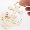 Christmas Decorations 6 4.2cm Anchor Laser Cut Out Unfinished Wood Shapes Embellishment Gift Decoration