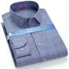Мужские повседневные рубашки 7xl 6xl 5xl Большая формальная мужская рубашка с длинным рукавом простые припечатки Умная повседневная кнопка мода роскошная социальная рубашка 230331