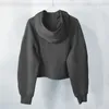 Womens Hoodie Jacket Scuba Yoga Plus Velvet Thickening Jackets Half Zipper Terry Designers Womens Spring Chothing 624t