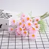 Décoration de simulation 5 têtes petite marguerite petit chrysanthème sauvage décoration de mariage fête de mariage fausse fleur arrangement de fleurs artificielles