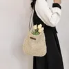 Avondtassen stro geweven tas dames mode honderd casual single sholder messenger strand vrouwen eenvoudige reisopslag handtassen