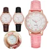 Relojes de pulsera 2023 Relojes de lujo con diamantes a la moda para mujer, reloj femenino de cuero de cuarzo para mujer, regalos románticos, reloj con gota