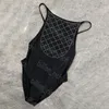 Luxus-Frauen-Bikini-Badebekleidung Schwarz Shinny Strass Badeanzug Sexy Backless Badeanzüge