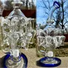 9.4 inchs Hookahs Klein Recycler Rigs Glass Water Bongs Smoke Beaker bong Smoking Accessories Oil Burner Pipe with 14mm banger