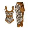 INS Leopard Bikini Lady Swim costumi da bagno stampato da bagno marrone estate estate da bagno sexy da bagno