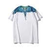 Mode d'été haut de gamme MB ailes Jungle ailes bleues impression insensée coton T-shirt homme