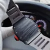 Luxe mechanisch horloge Richar Mills Rm035 Zwitsers automatisch uurwerk Full Carbon Fiber Shell Saffierspiegel Geïmporteerde rubberen horlogeband Pko0s