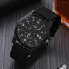 Relógios de pulso 2023 Moda Menção Sports Wrist Watches Canvas Strap Fabric Watch Exército Militar Quartz Relógio Relógio Masculino