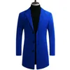 Casacos de trincheira masculina casual casaco de quebra -vento casual masculino de cor sólida de cor sólida casaco de trespassado 230331