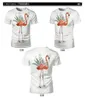 Men's T Shirts Flamingo 3D Printing T-shirt Teen White Red Personality Fashion Short Sleeve Oversized Top