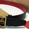 Red Sole Mens premium quality belt 40mm luxury brand designer womens belt fashion casual style both sides can be made of real cowhide never crease waistbands 03