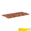 24 siatki prostokąta silikonowa forma czekoladowa klasa spożywcza Formy do pieczenia lodu galaretka