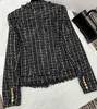 Balm home 2023 Giacca da donna di marca Nuova giacca da donna Autunno Inverno moda Fibbia in metallo logo Cappotto in tweed cardigan designer Cappotto primaverile casual di alta qualità Regalo di compleanno