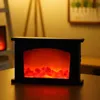 Night Lights LED Fireplace Flame Lantern Lamp Simulation Flame Effect Flameless Night Light USB Battery Powered Courtyard Room Decor P230331