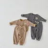 Pyjama's milancel herfst babykleding set babyjack en broek 2pc jongens set bont beklede meisjes kledingset 230331