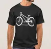 Magliette da uomo T-shirt da uomo Cool Fashion Cycolog White Bicycle Silhouette. Camicia unisex con scollo a maniche corte in cotone estivo S-3XL