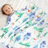 Blankets Swaddling hibobi Baby for Boys Girls Soft Plush Minky with Double Layer Dotted Backing Toddler Multicolor Printed 230331