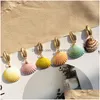 스터드 빈티지 Cowrie Shell Earring for Women Girls Boho Gold Plated 기하학적 드롭 성명 Sea Summer Beach Jewelryy Delive Dhgarden DH716