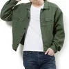 Herrjackor Green Denim Jacket Män svarta jeanrockar Bomull TurnDown Collar Washed Loose Casual Fashion Spring Long Sleeve Clothing