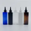 Storage Bottles Multicolor 250ML X 25 Empty Plastic Square Bottle With Pointed Mouth Cap Pigment Ink Container Cosmetic PET Packaging