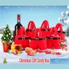 Dekoracje świąteczne Wesołych prezentów Treat Candy Wine Butelka Święty Klacz Suwor Spodnie wystrój Portable Opinka Drop dostawa home garde dhyah