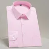 Camisas casuais masculinas quebram bolso branco camisa formal masculina vestido social sólido camisa masculina de manga comprida Office Blue Blue preto rosa 2303331