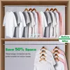 Hangers Clothes Hanger Connector Hooks Triangles Closet Extender Heavy Duty Space Saving Cascading