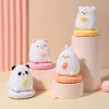 Luzes noturnas Luzes noturnas para crianças Quarto Cute Animal Pig Rabbit Silicone Lamp Sensor Touch Touch Sensor Dimmable Child Holiday Rechargable P230331