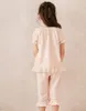 Ensemble de pyjama en dentelle de coton Lolita 2 couleurs pour filles d'été. Pyjama à manches courtes pour tout-petits. Vêtements pour enfants 230331