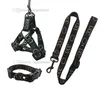 Collari per cani di design Guinzaglio set Step in Dog Harness Regolabile Heavy Duty No Pull Halter Harness Doppio anello a D Walking Running per cani di piccola taglia media Nero L B173