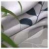 커튼 그린 블루 잎 현대 정전 커튼 거실 창문 블라인드 프린트 침실 완성 된 드레이프 홈 장식