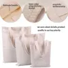 Shopping Bags Large Custom Canvas For Women Cotton Big Reusable With Zipper Black Supermarket Eco Grocery Shoulder 230331