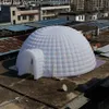 8m Diameter LED Illuminated Inflatable Dome Tent Event Igloo Shelter with Colorful Lightings One Door for Trade Show or Party