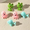 Stud Earrings Cute Cartoon Frog For Women Fine Jewelry Kawaii Animal Resin Green Ear Studs Female Girls Octopus Whale