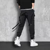 Pantalons pour hommes 2022 mode Streetwear hommes réfléchissant Hip Hop lâche Cargo pantalon hommes Joggers ruban hommes sarouel MaleTrousers W0325