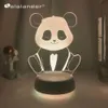 Gece Işıkları Yaratıcı 3d Panda Led Yenilik Gece Işık USB veya Pil Powered Nightlamp Masası Sevimli Dekorasyon Yatak Odası Başucu Lambaları Çocuk Hediyesi P230331