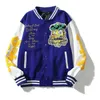 Herrjackor japanska modemärke Murakami Takashi Co -märkesvaror Stm High Street broderad Badge Baseball Jacket Autumn Winter Men's and Women's