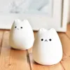 أضواء ليلية لطيفة LED USB Cat Silicone Touch Sensor Night Light Light Reconsable Home Gift Decord Decore Decor