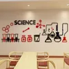 Wall Stickers School Classroom Wall Sticker Library Lab Wall Decoration Sticker Children's Room Wallpaper Acrylic Mural Science Theme 230331