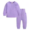 Pyjamas Vanliga Todd och Baby Girls Boys 'Home Clothing Lingerie Shirtwaist Pants Set Children's Pyjamas Children's Pyjamas 1-8 år 230331