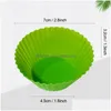 Baking Moulds 12Pcs/Set Sile Cake Mold Round Shaped Muffin Cupcake Molds Kitchen Cooking Bakeware Maker Diy Decorating Tools Yl0161 Dhh3R