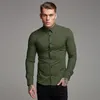 Camisas casuais masculinas de verão fino fino do padrão de ferro masculino de manga longa masculina Trendência da carreira 6 cores 230331