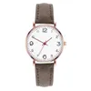 HBP bracelet en cuir marron mode dames montres à Quartz cadran numérique Ultra-mince décontracté affaires montres-bracelets femmes montre