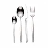 Conjuntos de utensílios de jantar de aço inoxidável de talheres ocidentais Conjunto de talheres 4 PCs Purple Luxury Spoon and Fork FileSe Home Eco Friends