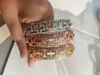 Solidna 18-karatowa złota bransoletka bransoletki dla kobiet srebrny łańcuszek bransoletka męskie diamentowe studnie tenisowe eleganckie luksusowe rzymskie bransoletki biżuteria wesele prezenty