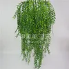 Decorative Flowers 95cm Length 5 Forks Green Willow Branch Hanging Plants Simulation Leave Vine Home Garden Landscape Decoration