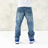 Jeans da uomo Primavera Autunno Uomo Pantaloni jeans denim a gamba larga Streetwear Pantaloni azzurri hip-hop Jeans larghi larghiUomo