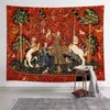 Tapisseries médiévale dame tapisserie européenne royale et licorne pour chambre salon appartement dortoir décor 230330