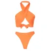 Survêtements pour femmes Été Femmes Festival Deux Pièces Ensemble Casual Street Wear Sexy Lady Vêtements Survêtement Orange Couleur Tenues Ensembles G2864